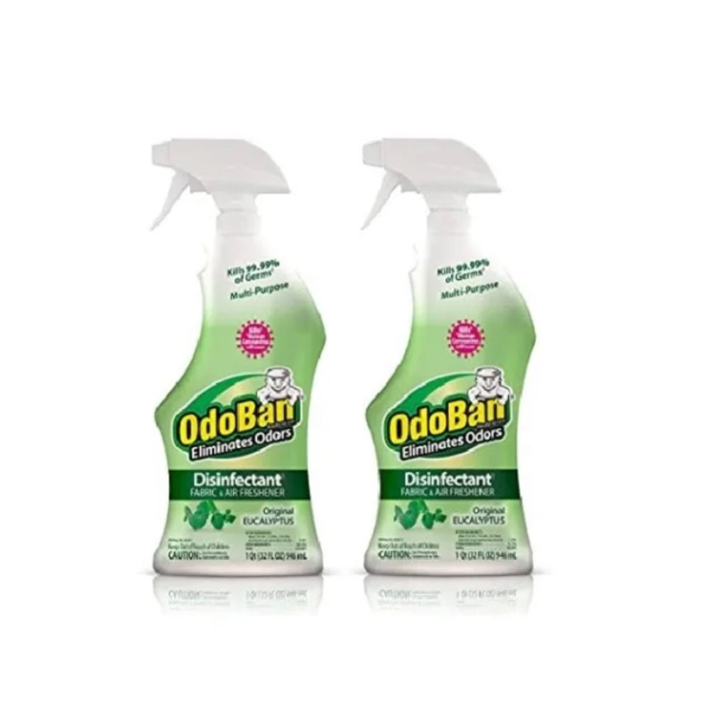 2 pack OdoBan Fabric Refresher Cleaner Spray Multi Purpose 27oz each